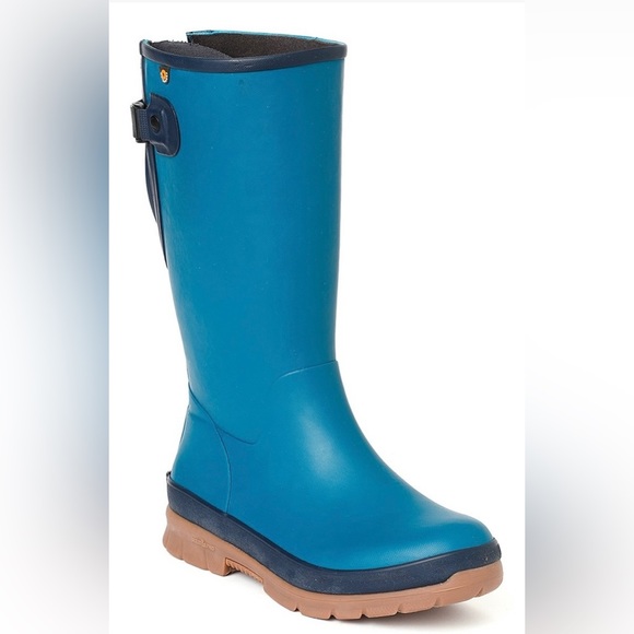 Bogs Shoes - Bogs Amelia Tall Dark Turquoise Rain Boot